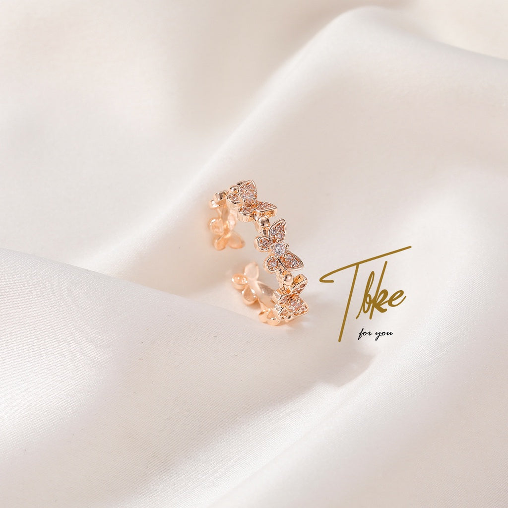 Korean 18k Gold Butterfly Adjustable Ring VALENTINES GIFT [Buy 1 take 1 FREE]