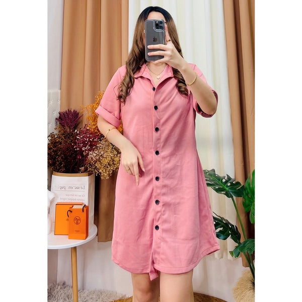 BANGKOK BUTTON POLO DRESS [ Buy 1 Take 1 FREE ]