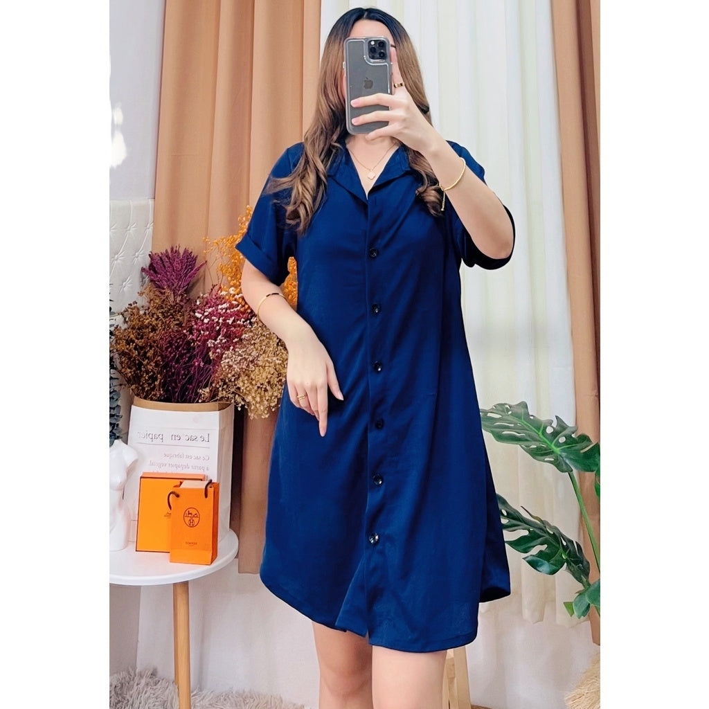 BANGKOK BUTTON POLO DRESS [ Buy 1 Take 1 FREE ]
