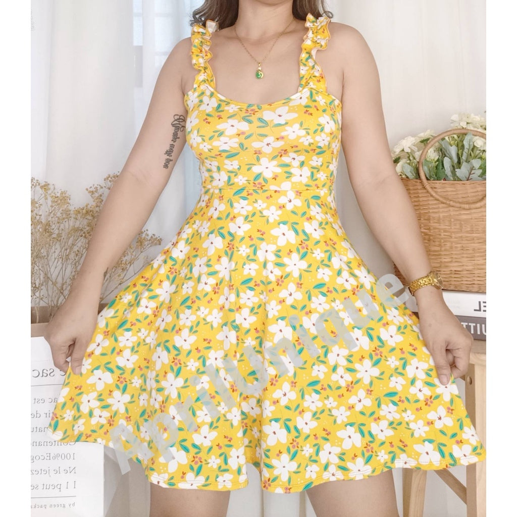 Summer Trendy Outfit Dress Floral Sleeve Mini Casual Dress {BUY1TAKE2}