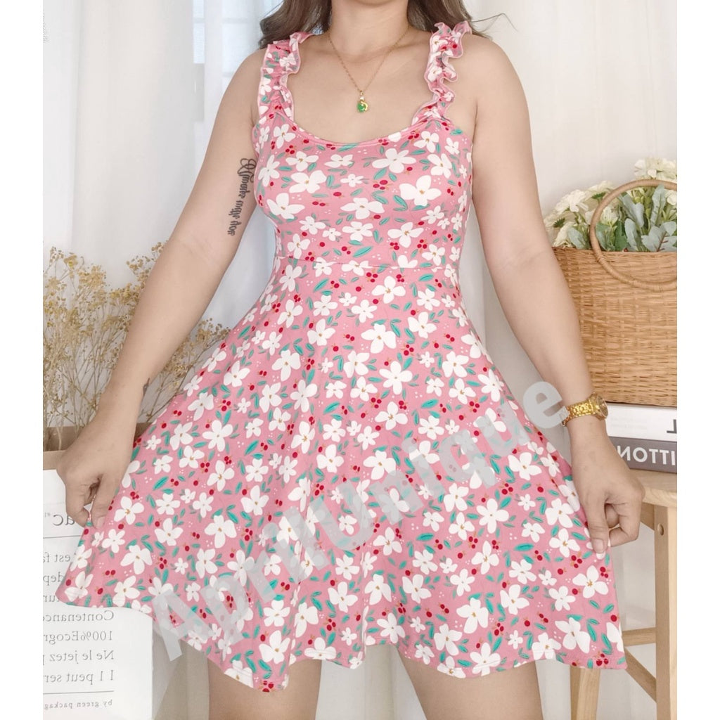Summer Trendy Outfit Dress Floral Sleeve Mini Casual Dress {BUY1TAKE2}