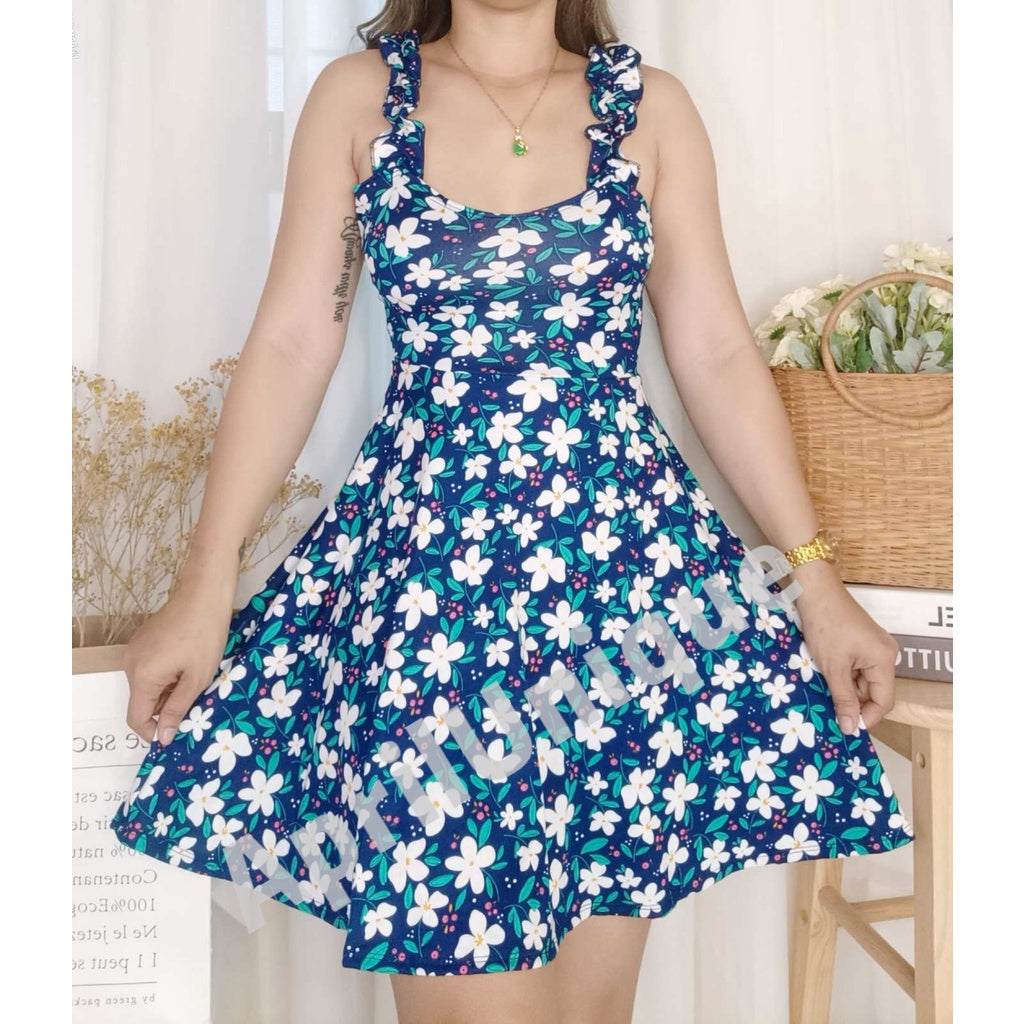 Summer Trendy Outfit Dress Floral Sleeve Mini Casual Dress {BUY1TAKE2}